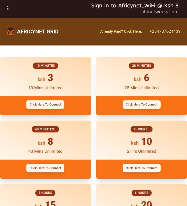 Pay-as-you-go internet